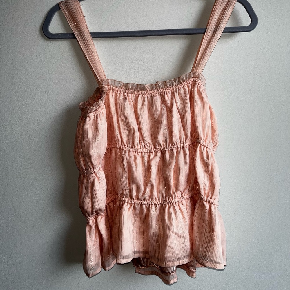 light pink tiered top